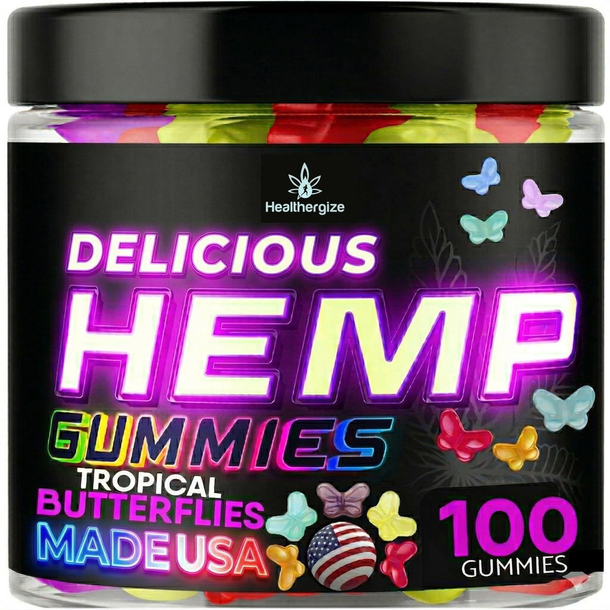 Healthergize Hemp Gummies for Sleep - 90 Count