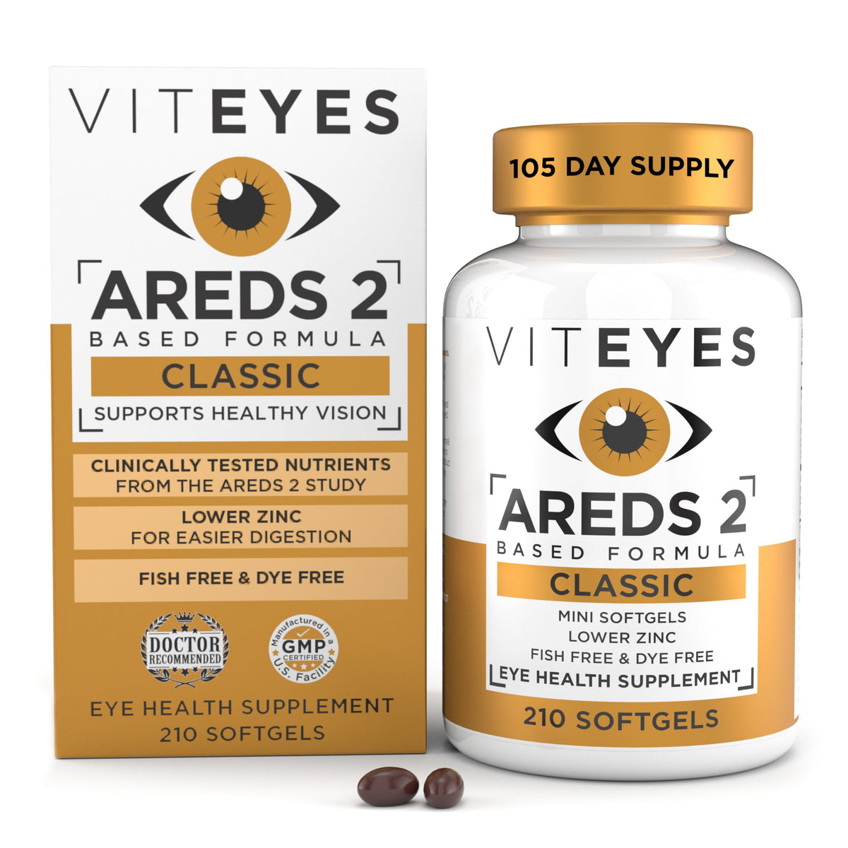 Viteyes AREDS 2 Classic Macular Health Formula - 210 Softgels
