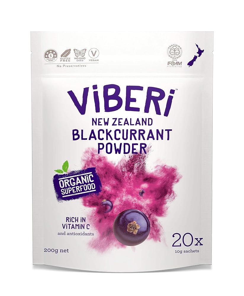 ViBERi Organic Blackcurrant Powder - 20 Sachets