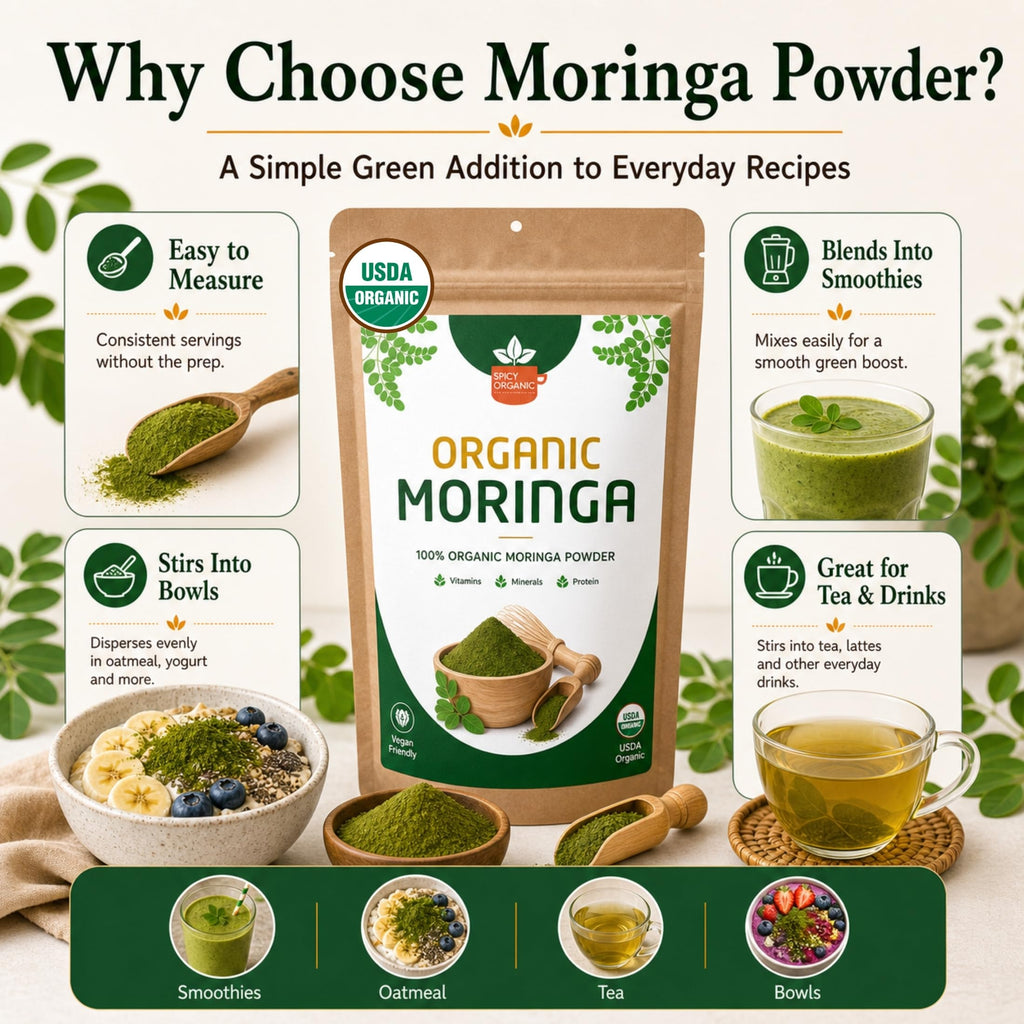 SPICY ORGANIC Organic Moringa Powder