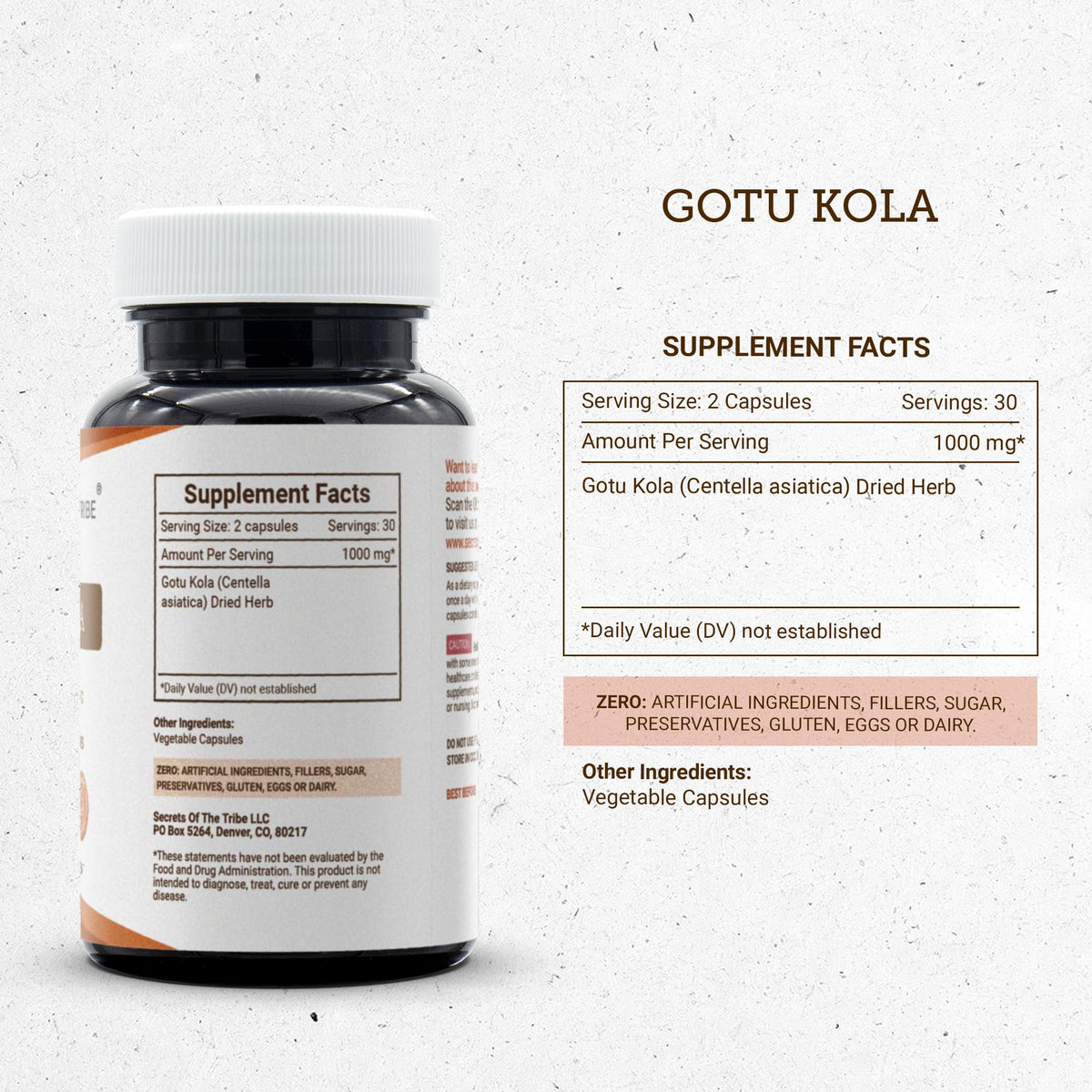 Secrets of the Tribe Gotu Kola 90/120 Capsules(2 pcs.)