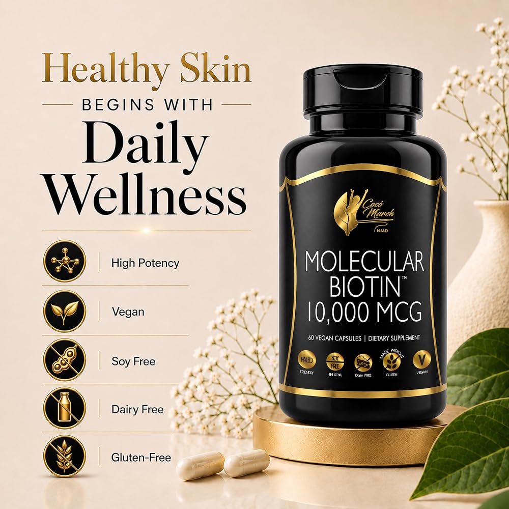 Cocó March N.M.D Molecular Biotin 10,000 mcg - 60 Capsules - image 3