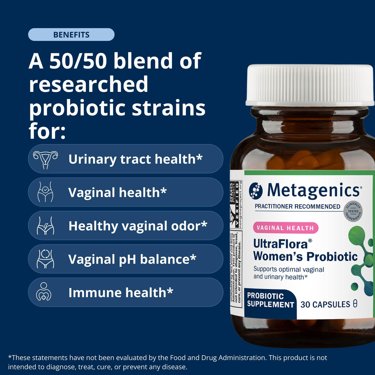 Metagenics UltraFlora Women's Probiotic - 30 Capsules - image 3