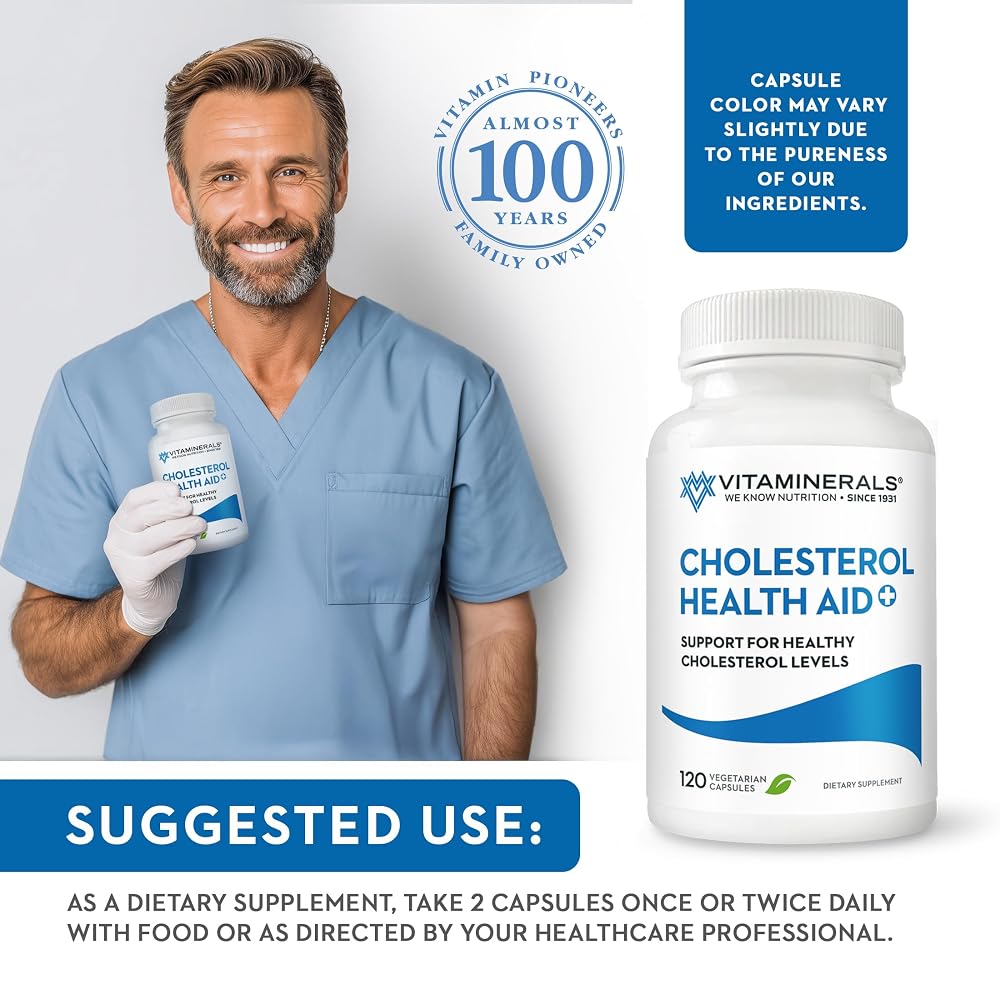 Vitaminerals Cholesterol Health Aid Plus - 60 Vegetarian Capsules - image 6