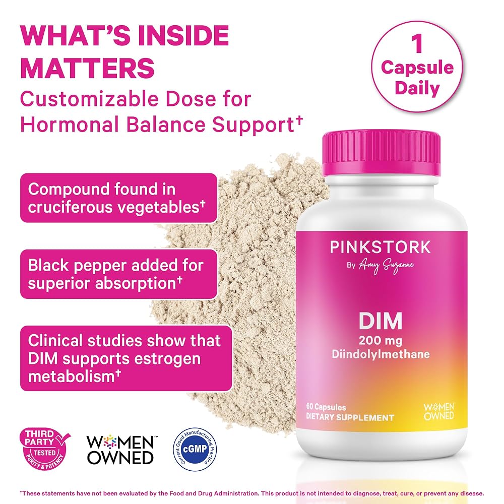 Pink Stork DIM Supplement for Women - 60 Capsules - image 2