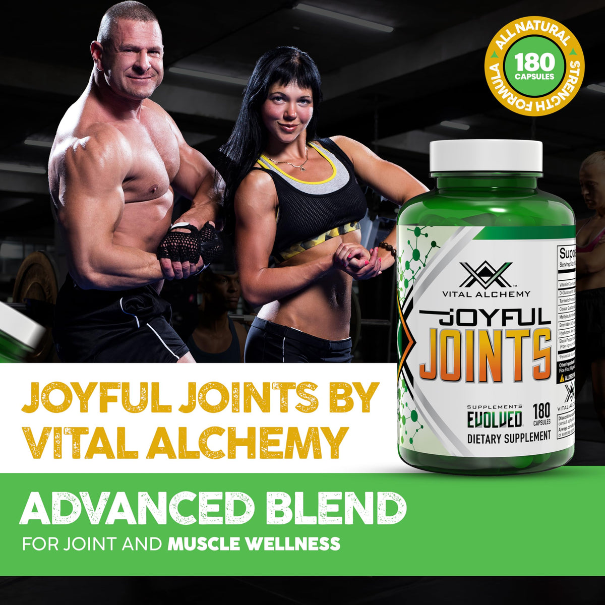 Vital Alchemy Joyful Joints Support Supplement - 180 Capsules - image 2