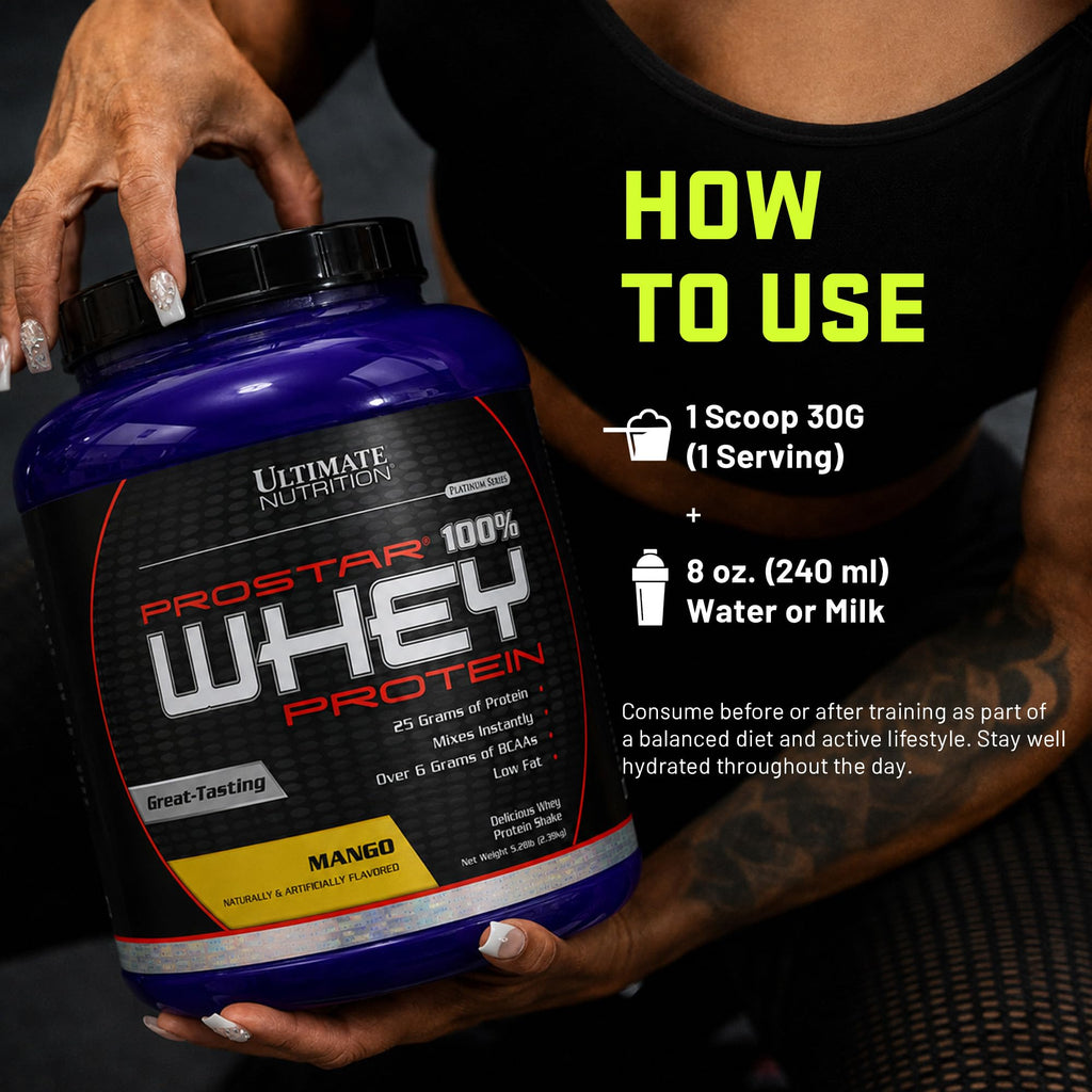 Ultimate Nutrition Prostar Whey Protein Isolate Powder for Muscle Gain