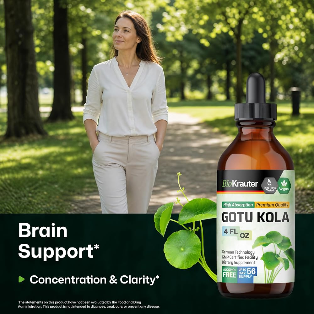 BIO KRAUTER Gotu Kola Tincture - Centella Asiatica - Promotes Focus