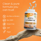 NaturaLife Labs Acetyl L-Carnitine 1500 mg - 100 Capsules - image 6