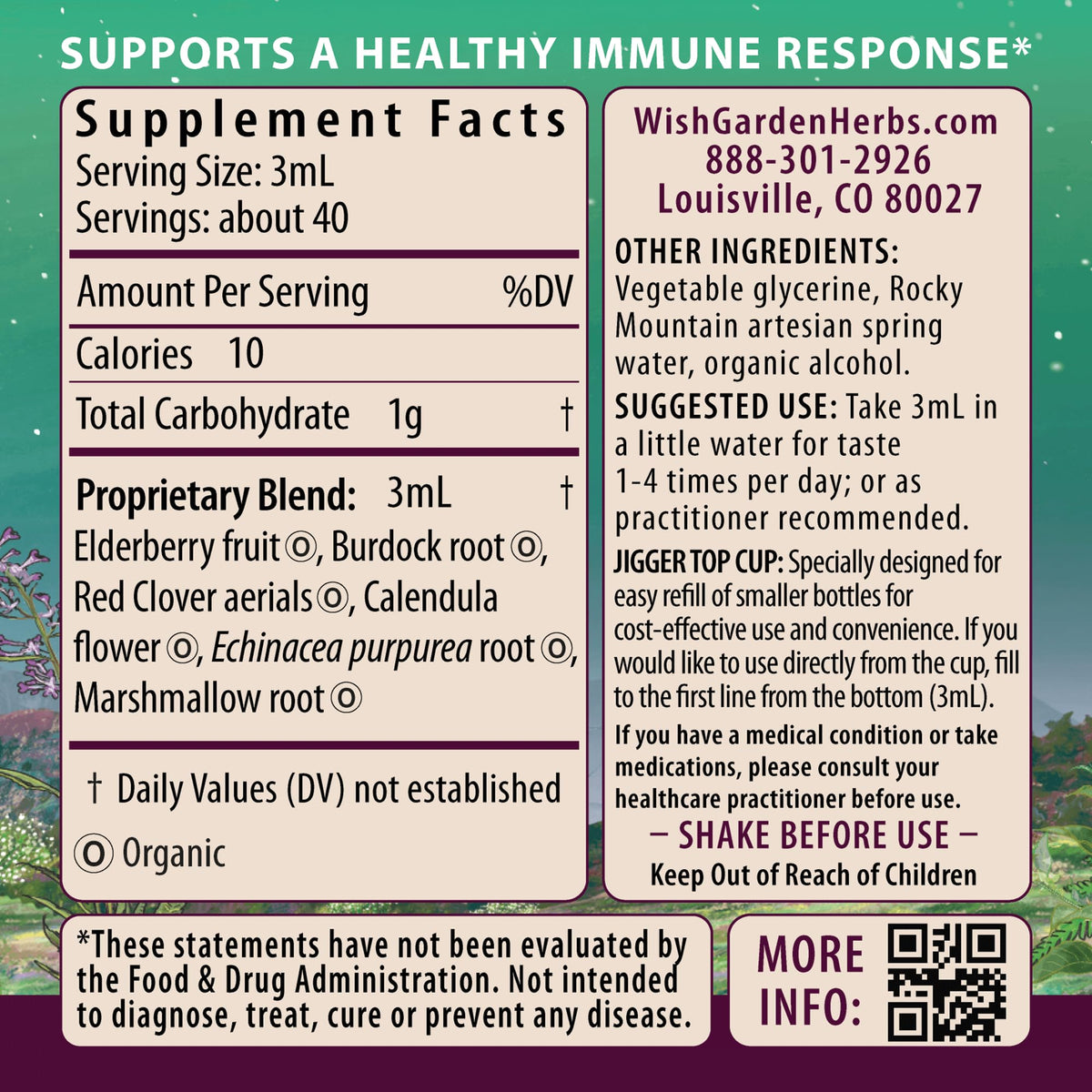 WishGarden Herbs Immune Boost for Pregnancy Herbal Tincture - 4 Fl Oz - image 2