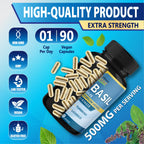Organic Cadane Holy Basil Supplements with Turmeric & Ginger - 90 Capsules - image 8
