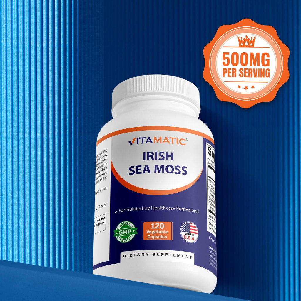 Vitamatic Irish Sea Moss with Bladderwrack & Burdock - 120 Capsules - image 5