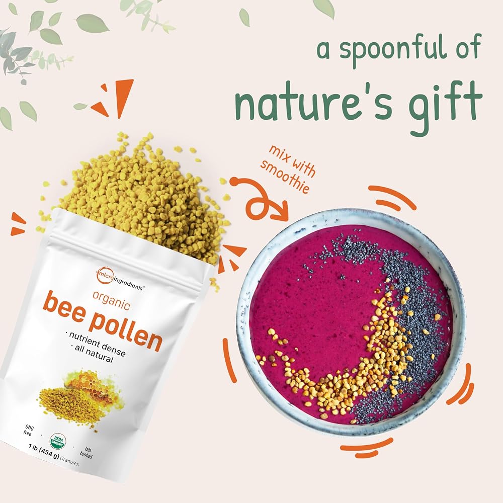 Micro Ingredients Organic Bee Pollen Granules - 1 lb - image 6