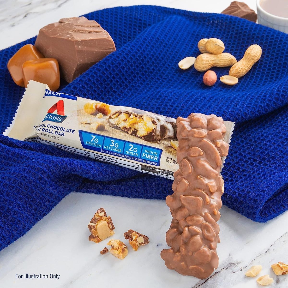 Atkins Caramel Chocolate Nut Roll Protein Bar - 30 Count - image 6