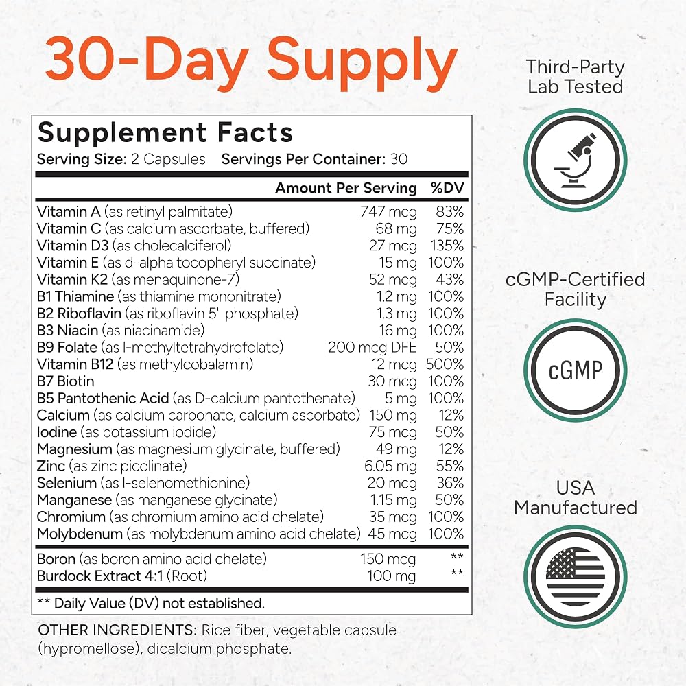 BLADDER SMART Low-Acid Multivitamin for Sensitive Bladders - 60 Capsules - image 5