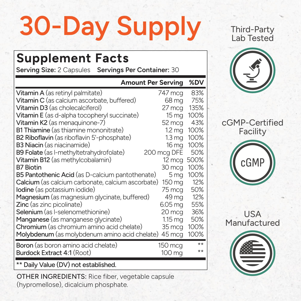 BLADDER SMART Low-Acid Multivitamin for Sensitive Bladders - 60 Capsules - image 5