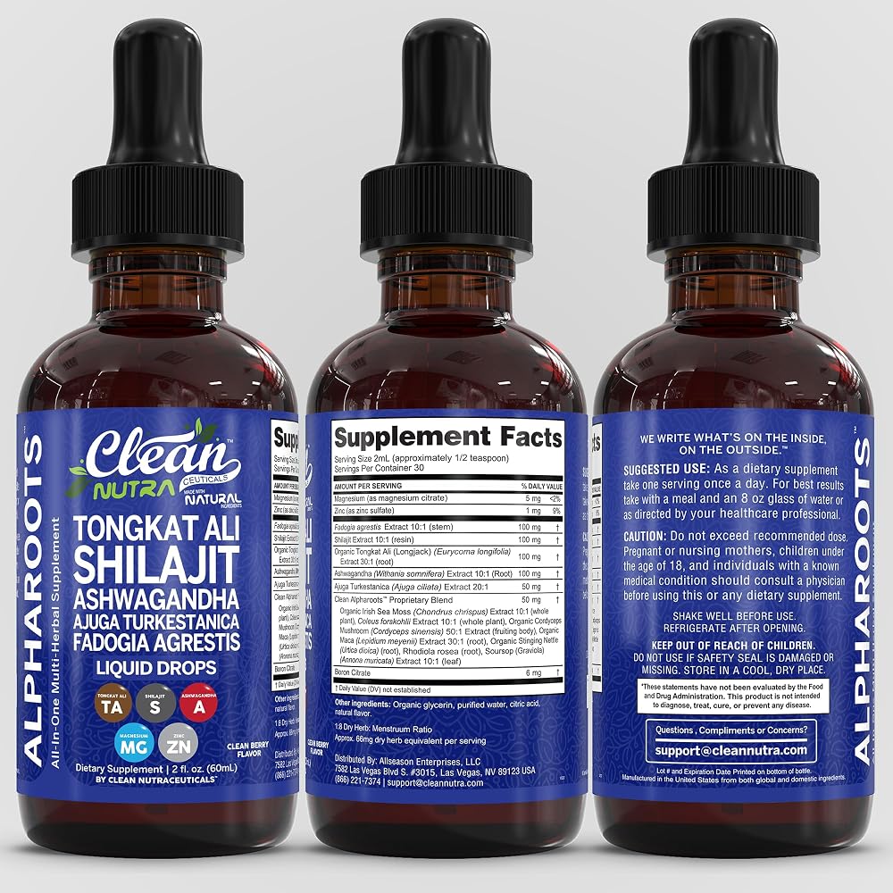 Clean Nutraceuticals Tongkat Ali Liquid Drops Herbal Supplement - 2 Fl Oz - image 9