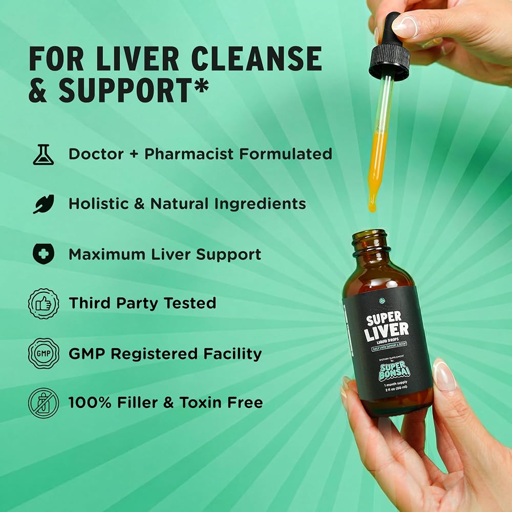 SuperBonsai Super Liver Support with Milk Thistle - All Natural Liver