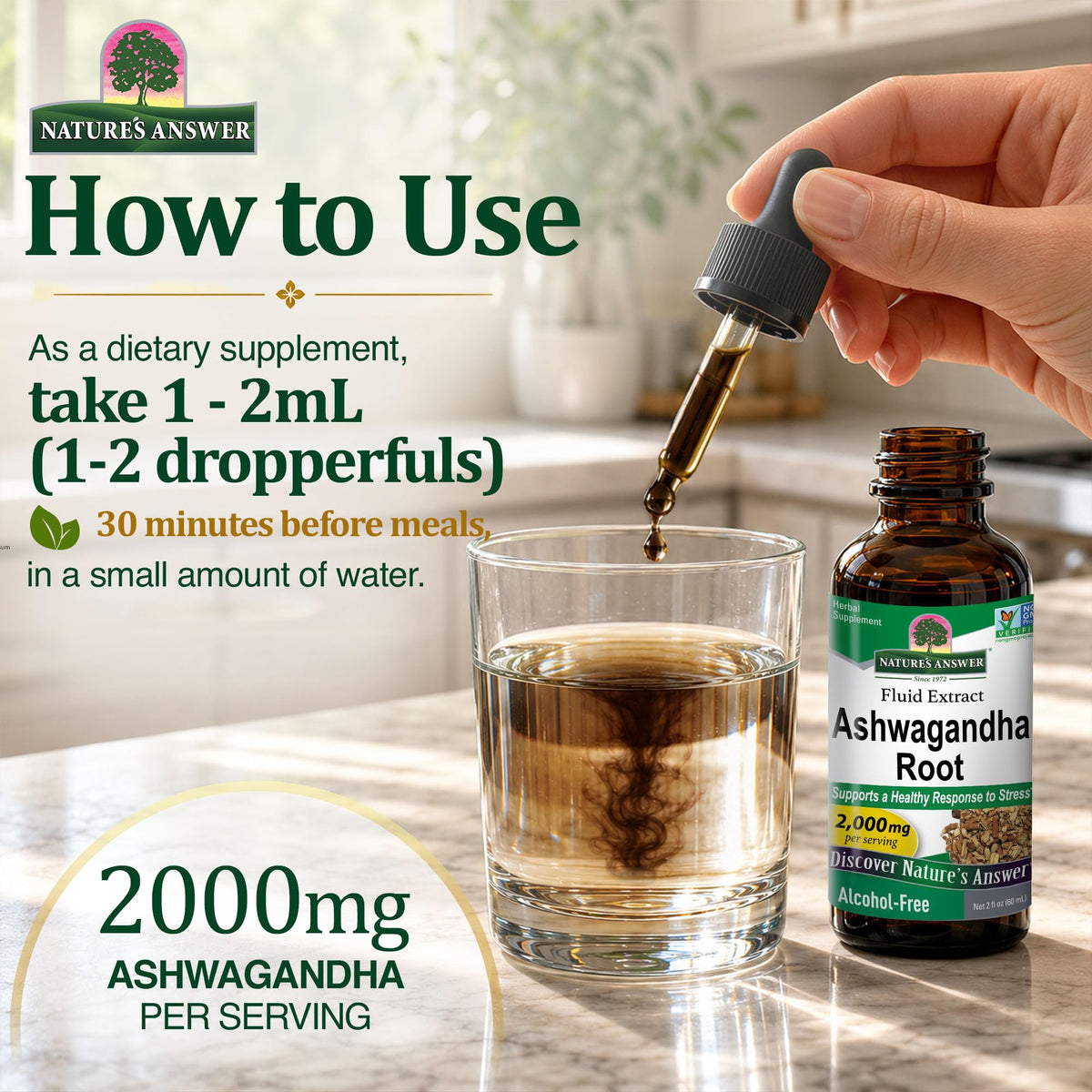 Nature's Answer Ashwagandha Root Extract - 2 Fl Oz - image 6