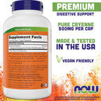 Now Supplements, Cayenne (Capsicum annuum) 500 mg, Herbal Support