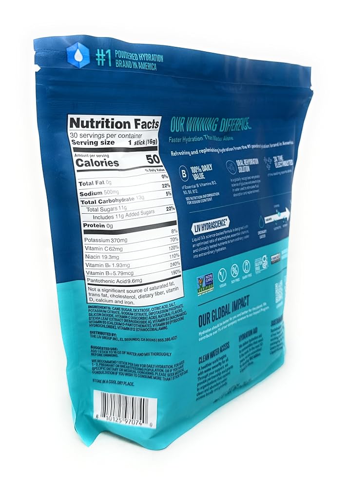 Liquid I.V. Hydration Multiplier Popsicle Firecracker - 60 Sticks - image 9