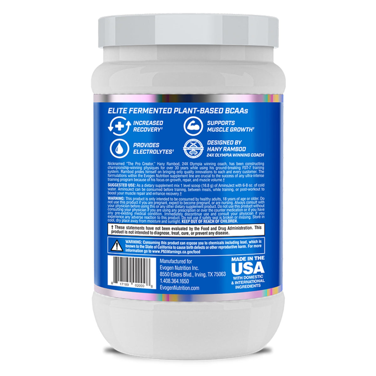 Evogen AminoJect - Amino Acid Accelerator Powder