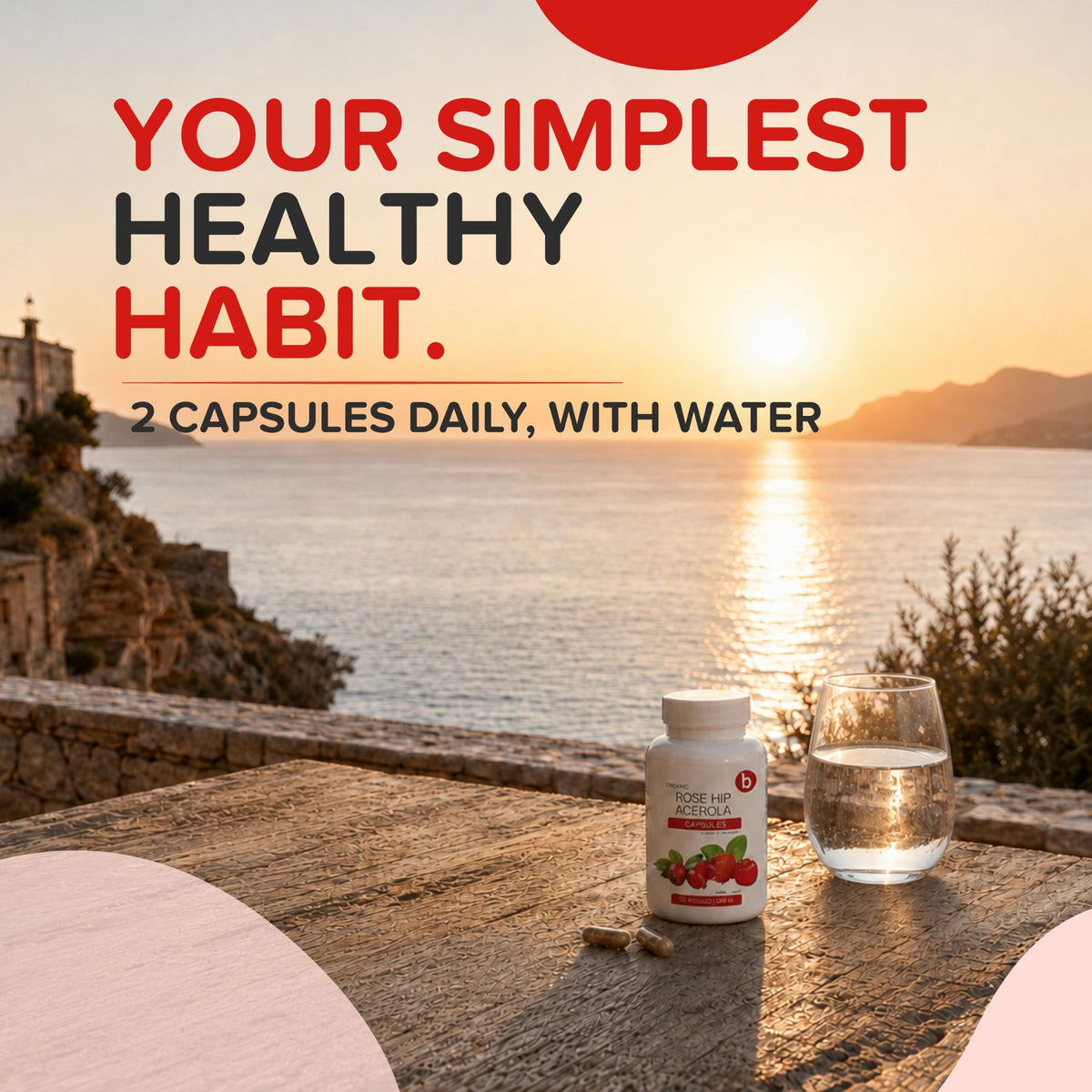 b Natural RoseHips & Acerola Vitamin C 1000mg - 90 Capsules - image 8