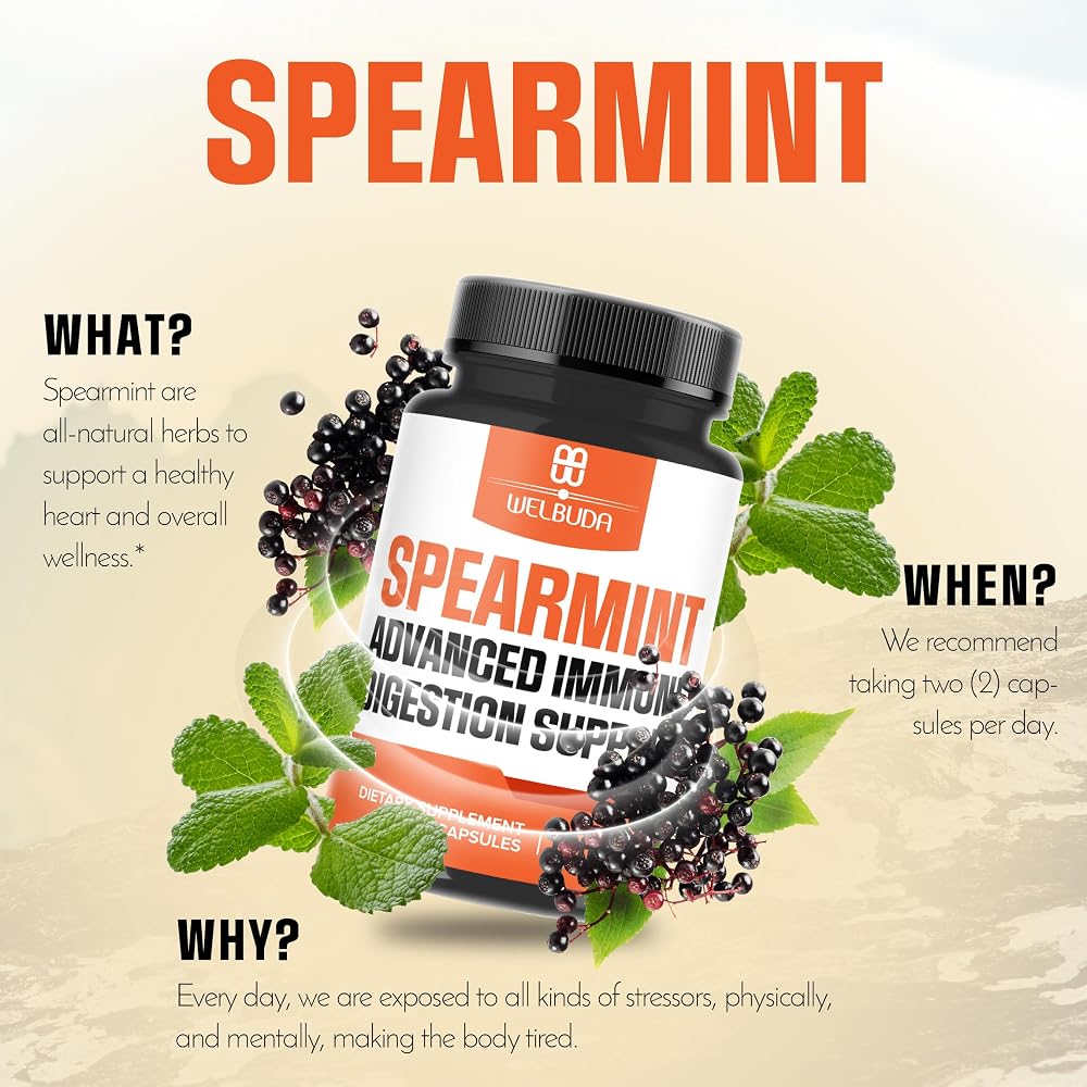 WELBUDA Spearmint Supplement - 90 210 Capsules - 300mg