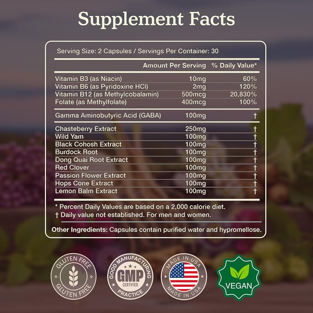 More. Longevity Menopause Supplement for Hot Flashes - 60 Capsules - image 3