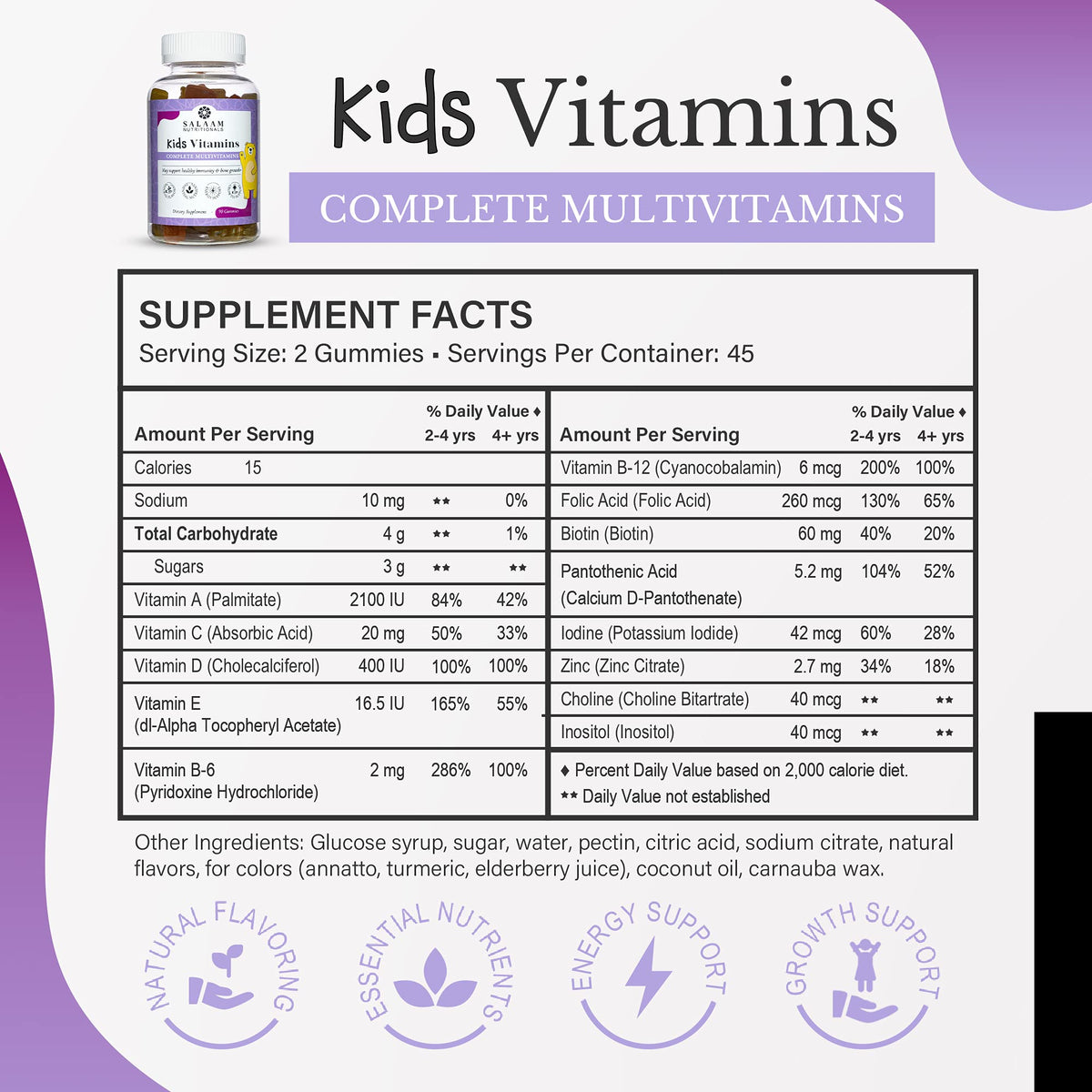 Salaam Nutritionals Kids Multivitamin Gummies - 90 Count - image 5