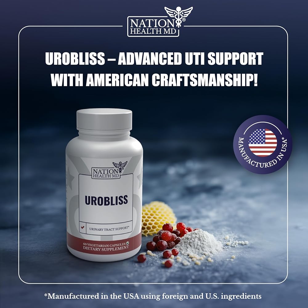 NATION HEALTH MD UroBliss UTI Supplements - 60 Capsules - image 4