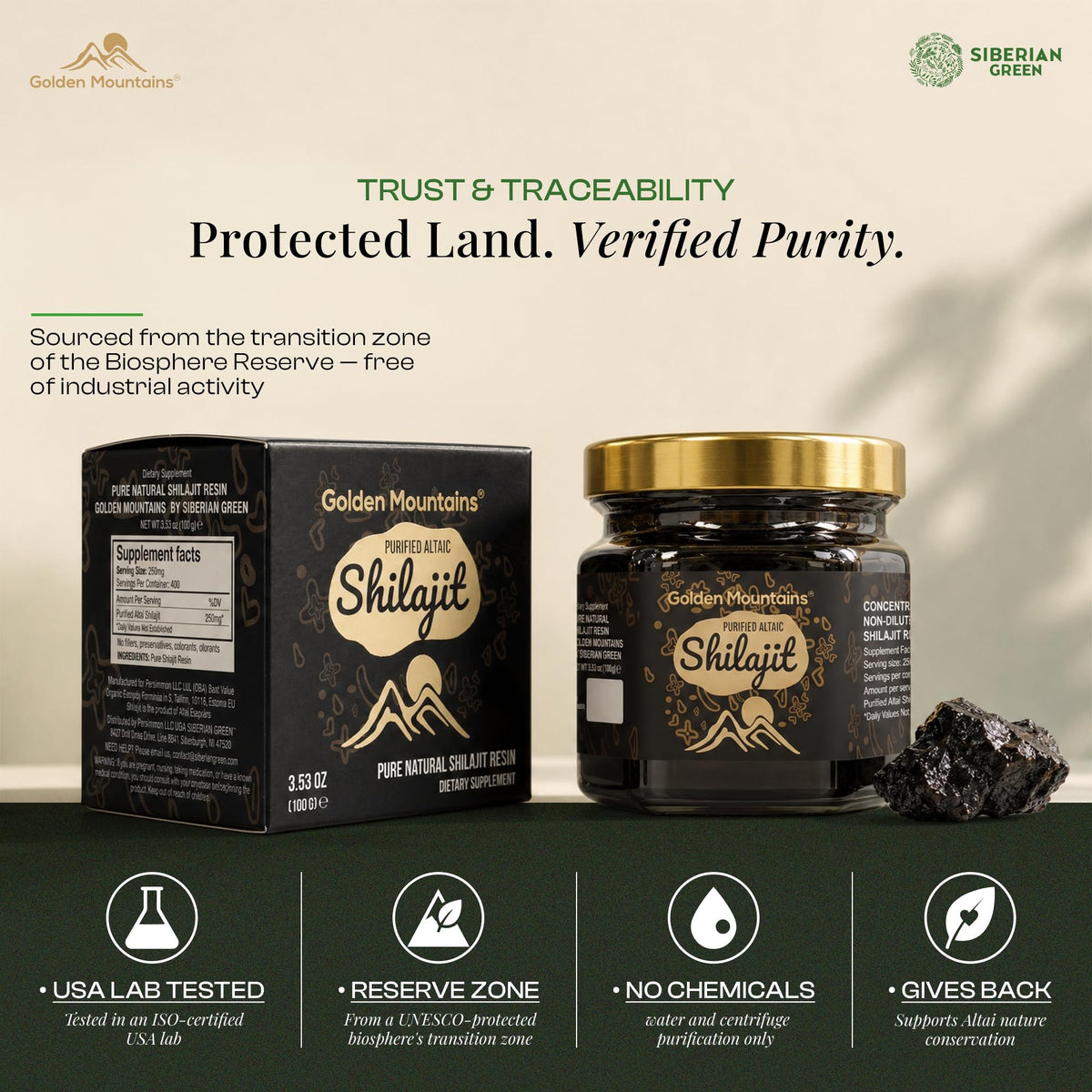Siberian Green Altai Shilajit Resin - 100g - image 5