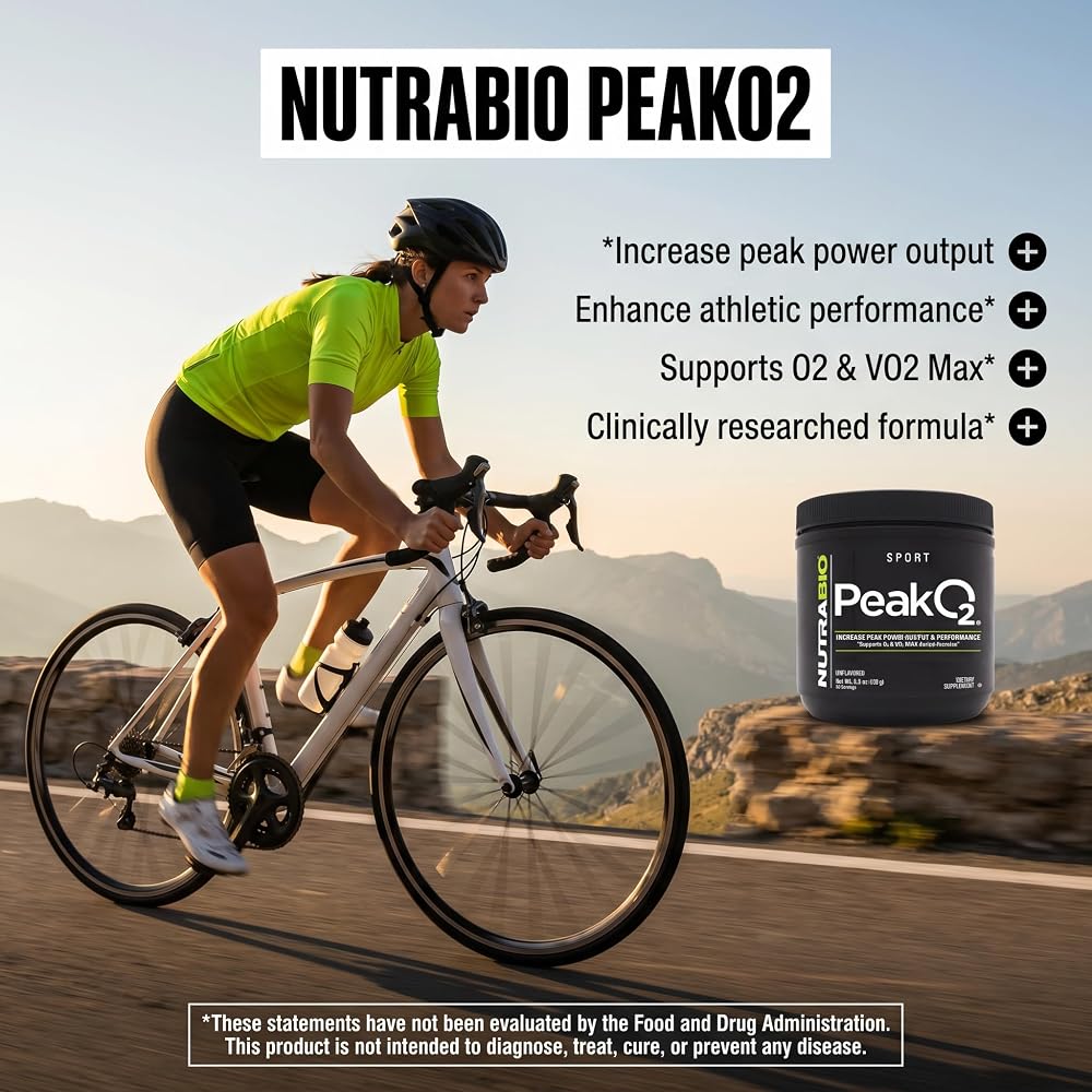 NutraBio Peak O2 Mushroom Powder - 120g - image 3