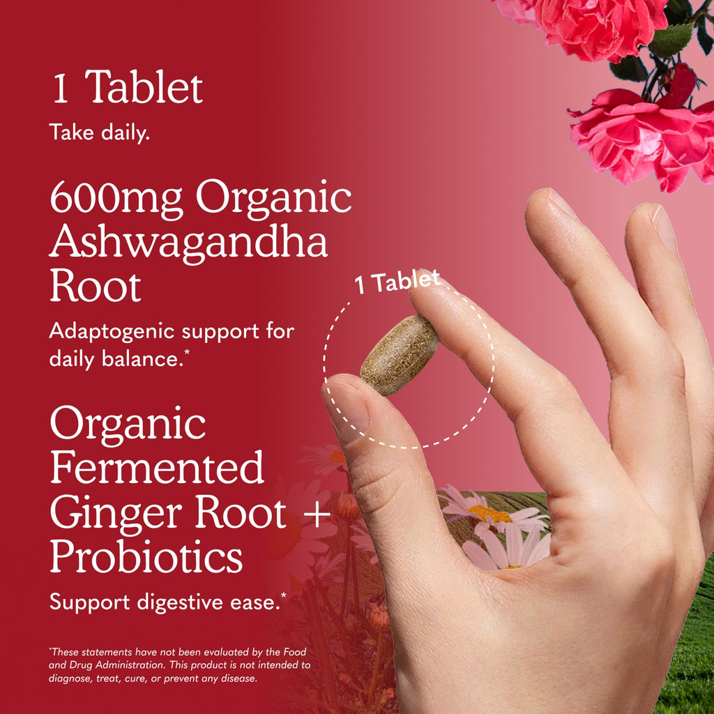 Garden of Life Organic Ashwagandha with Probiotics & Ginger - 60 Tablets - image 6