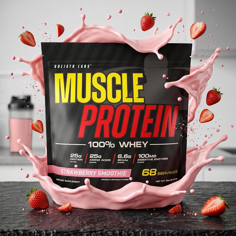 COLOSSAL LABS 100% Muscle Whey Protein Powder Strawberry - 5 lbs - image 2