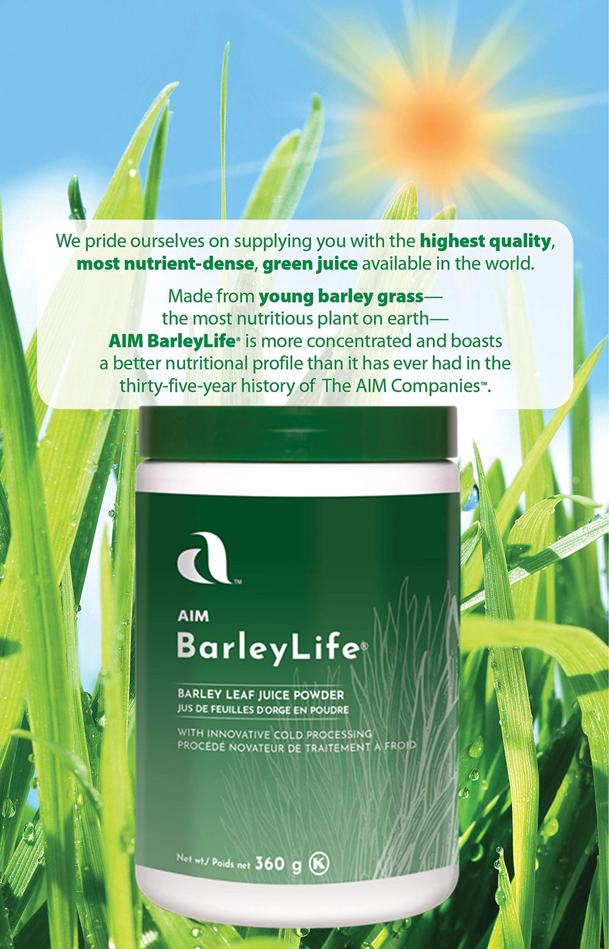 AIM International BarleyLife Barley Grass Powder - 12.7 oz - image 6