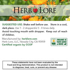 Herb Lore Organic Mullein Tincture - Mullein Drops for Lungs - Liquid
