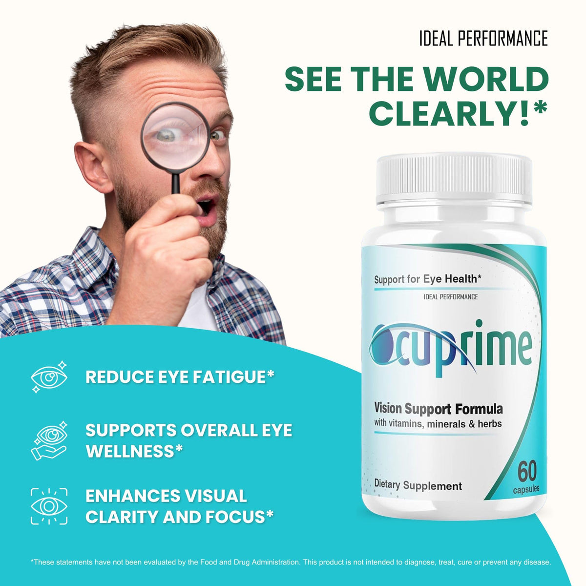 IDEAL PERFORMANCE Ocuprime Vision Supplement - 120 Capsules - image 5