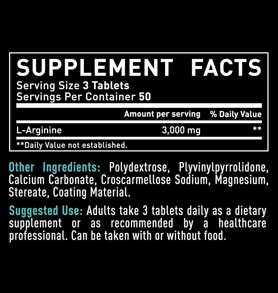 Zeal Naturals L-Arginine 3000mg Supplement - 150 Tablets - image 2