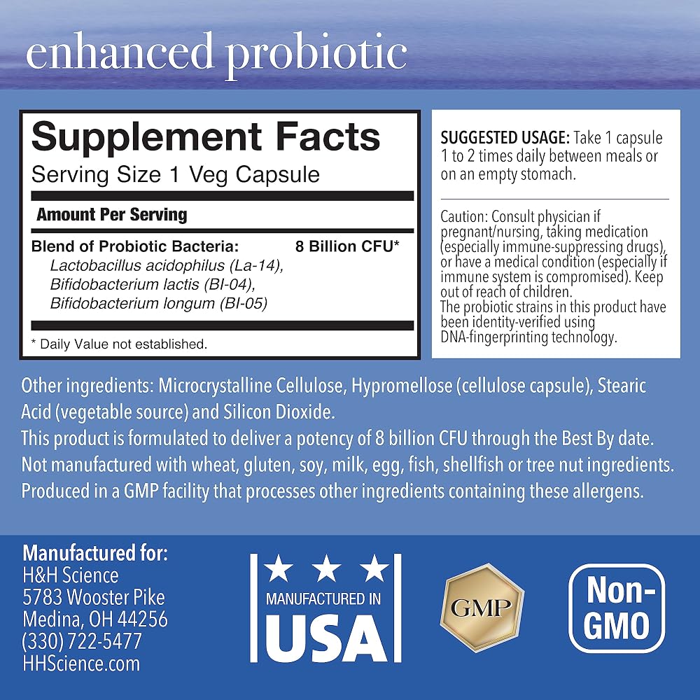 BALANCED SKIN Enhanced Probiotic 8 Billion CFU - 60 Vegetarian Capsules - image 2