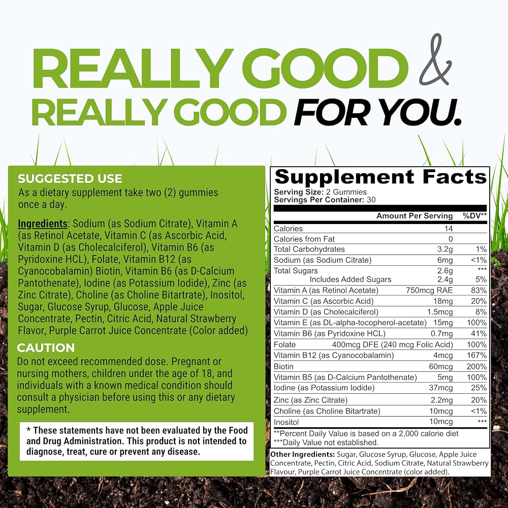 Get Green, Human Daily Multivitamin Gummies Strawberry - 60 Gummies - image 5