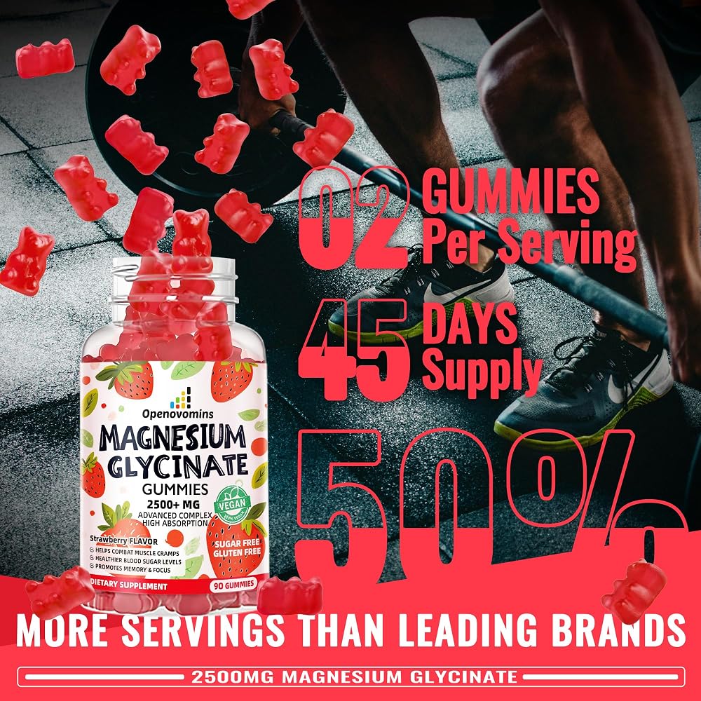 Openovomins Magnesium Glycinate Gummies 2500mg - 90 Gummies - image 6