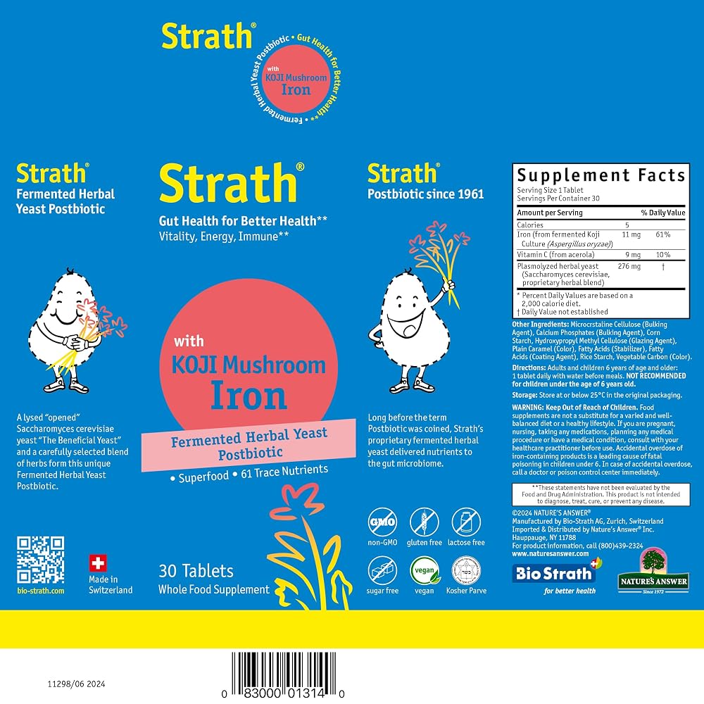 Bio-Strath Fermented Nutritional Yeast with Iron & Koji - 30 Tablets - image 8