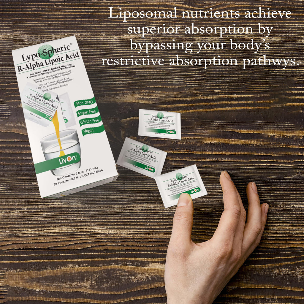 LivOn Laboratories Lypo-Spheric R-Alpha Lipoic Acid - 60 Packets - image 2