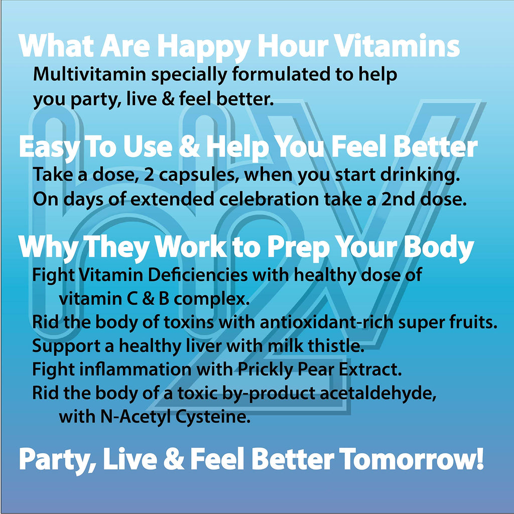 Happy Hour Vitamins Multivitamin for Better Mornings - 60 Capsules - image 7