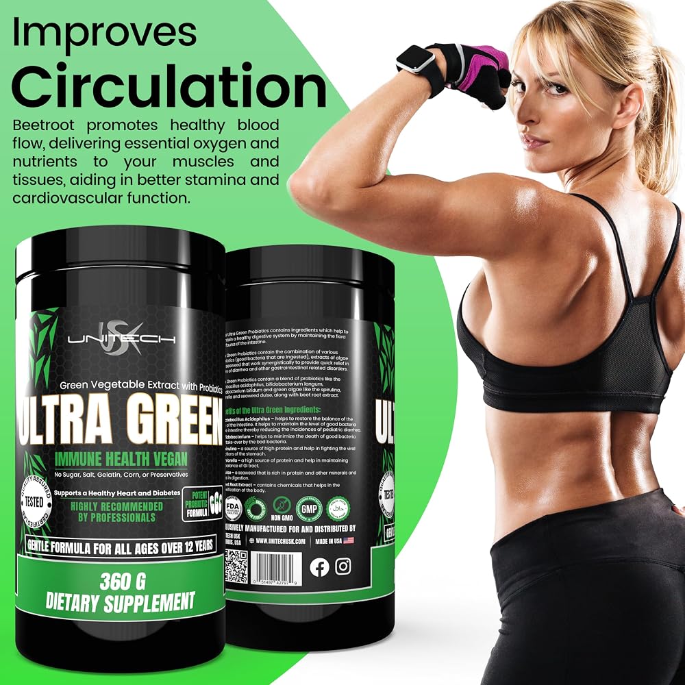 USK Ultra Green Powder Probiotic Digestive Support - 16 Oz - image 3