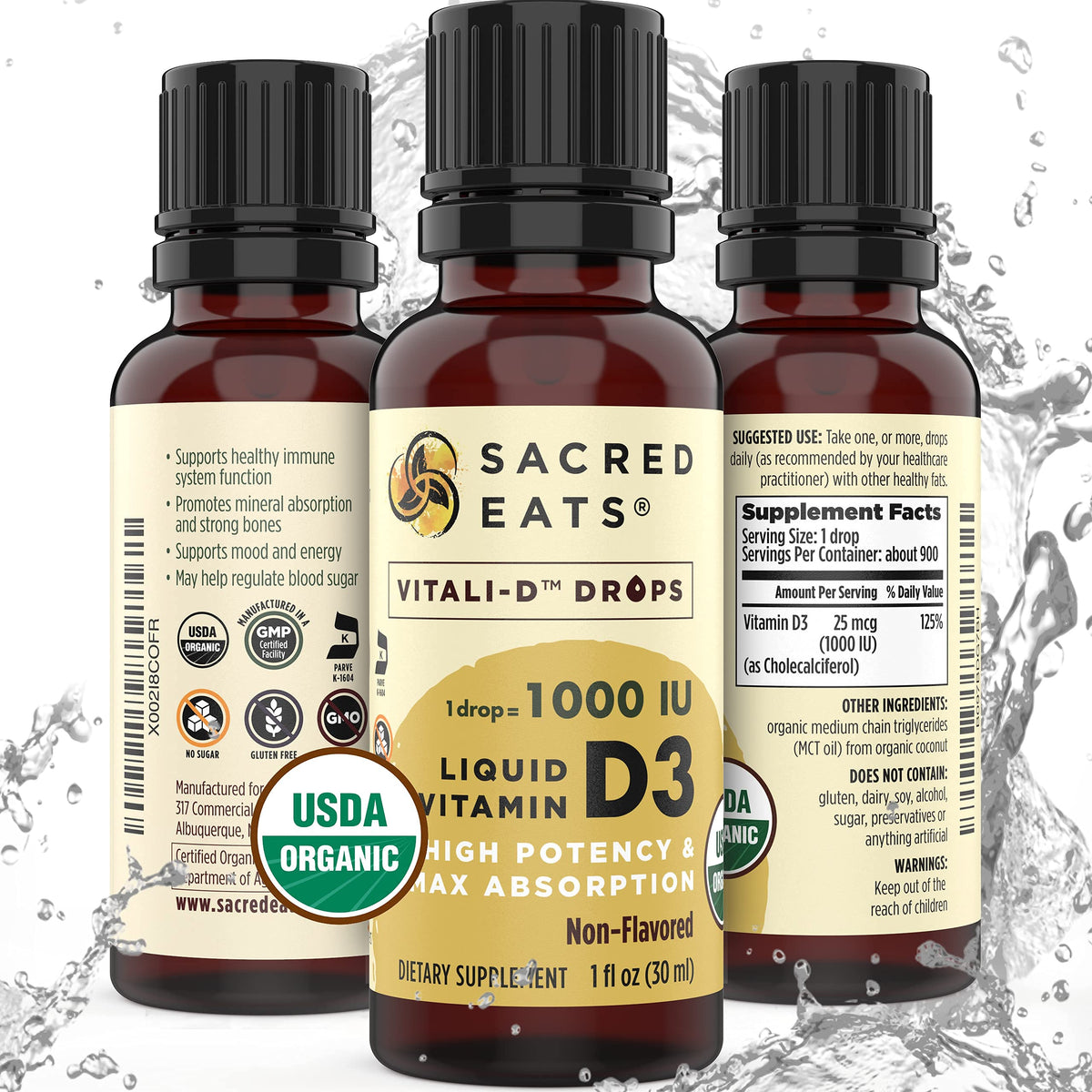 Sacred Eats Vitamin D3 Liquid Drops