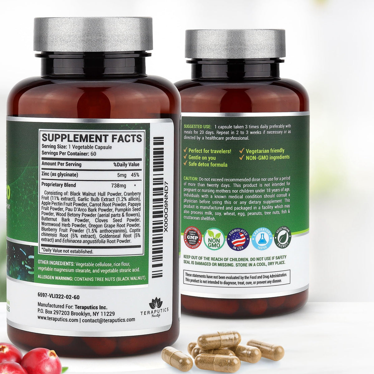 Teraputics IntestinePro Gut Health Supplement - 60 Vegetarian Capsules - image 3