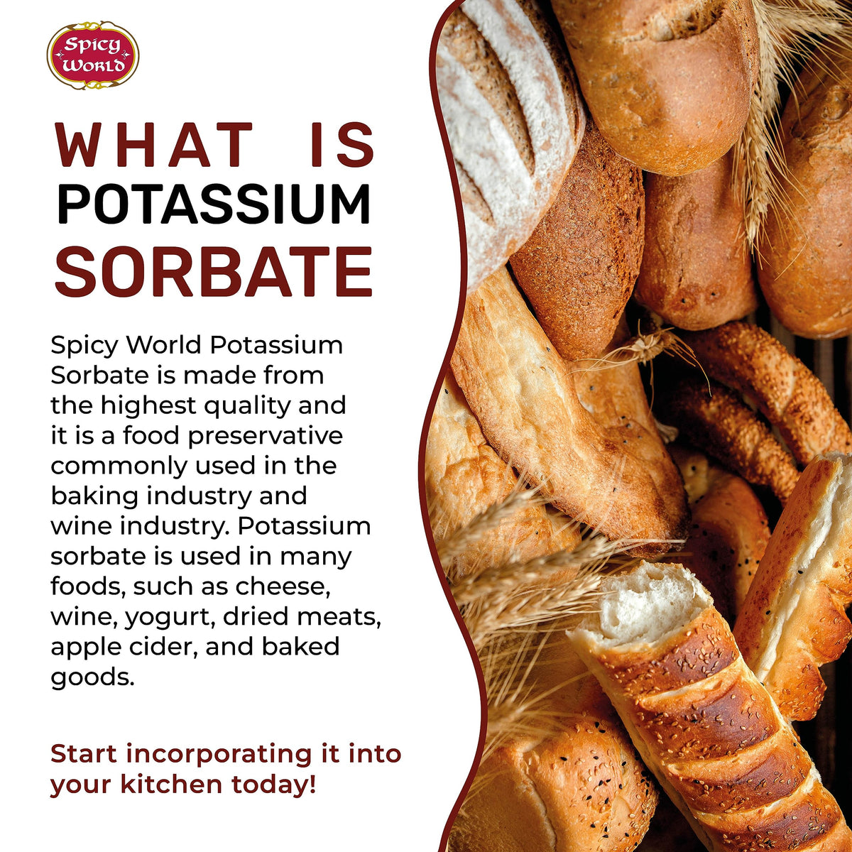 Spicy World Potassium Sorbate Food Grade - 14 Oz - image 2