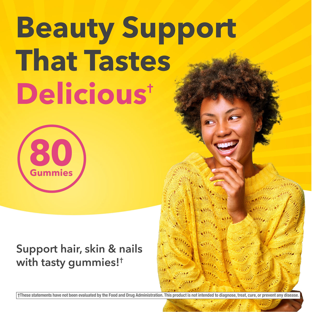 Sundance Hair, Skin, and Nails Gummies with Biotin 2500 mcg - 80 Count - image 5